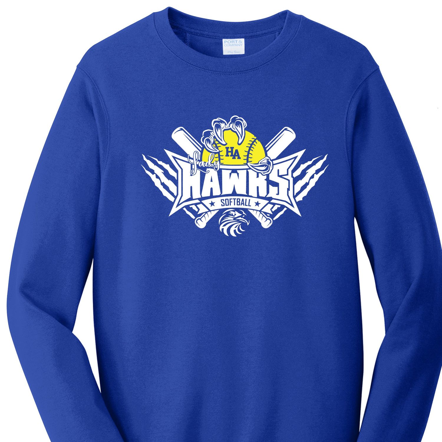 Lady Hawks Softball Crewneck Sweatshirt