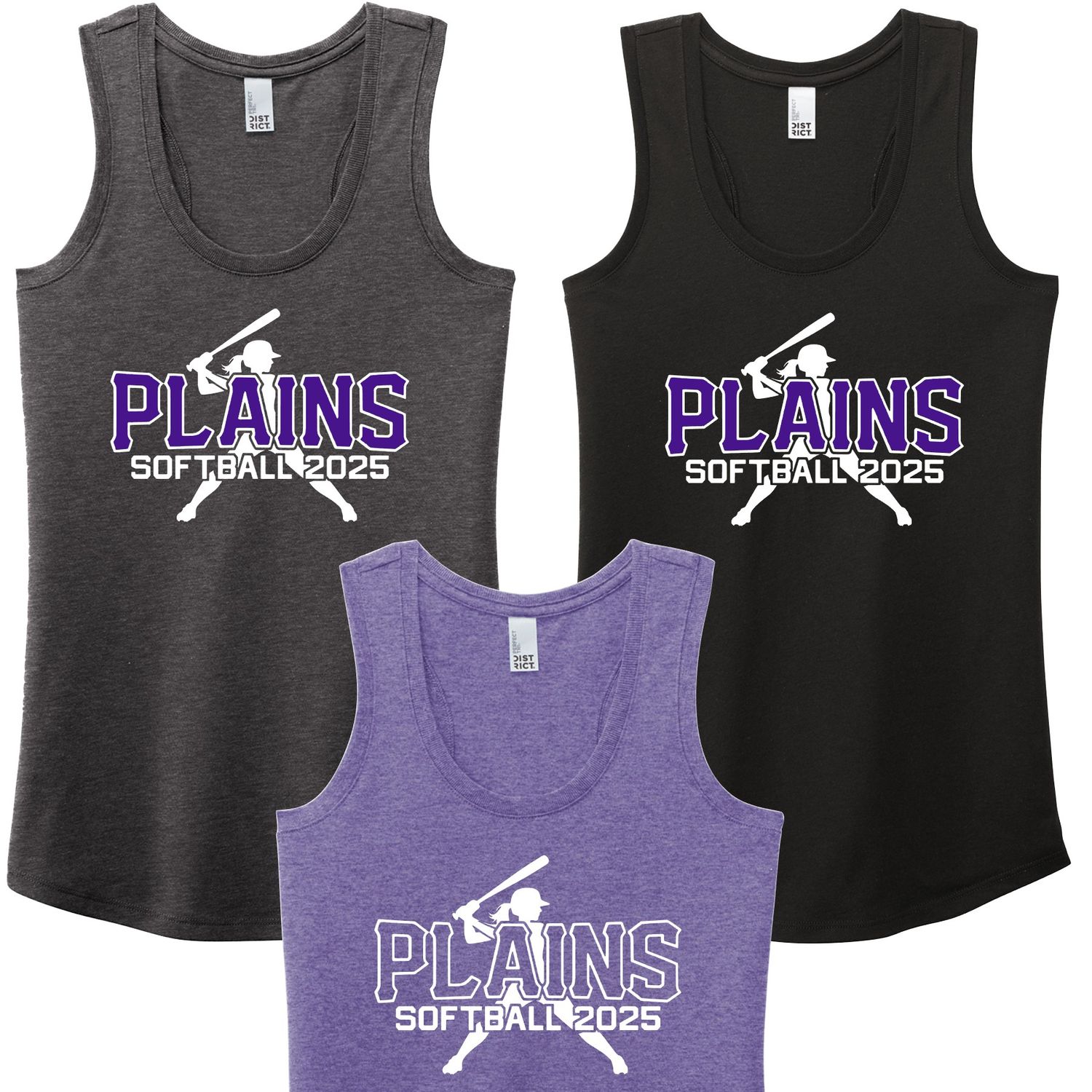 Plains Softball Racerback Tank Top