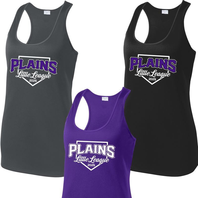 Plains Little League Women&#39;s Performance Racerback Tank Top