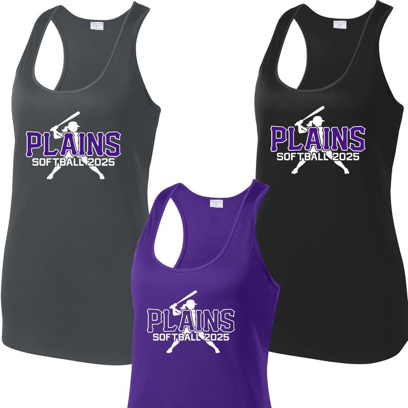 Plains Softball Women&#39;s Performance Racerback Tank Top