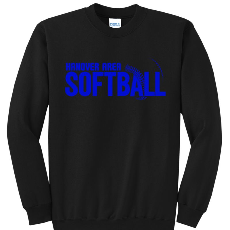 Hanover Softball Stitched Crewneck Sweatshirt