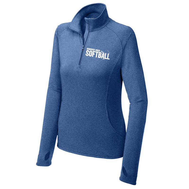 Hanover Softball Stitched Ladies Performance 1/4 Zip