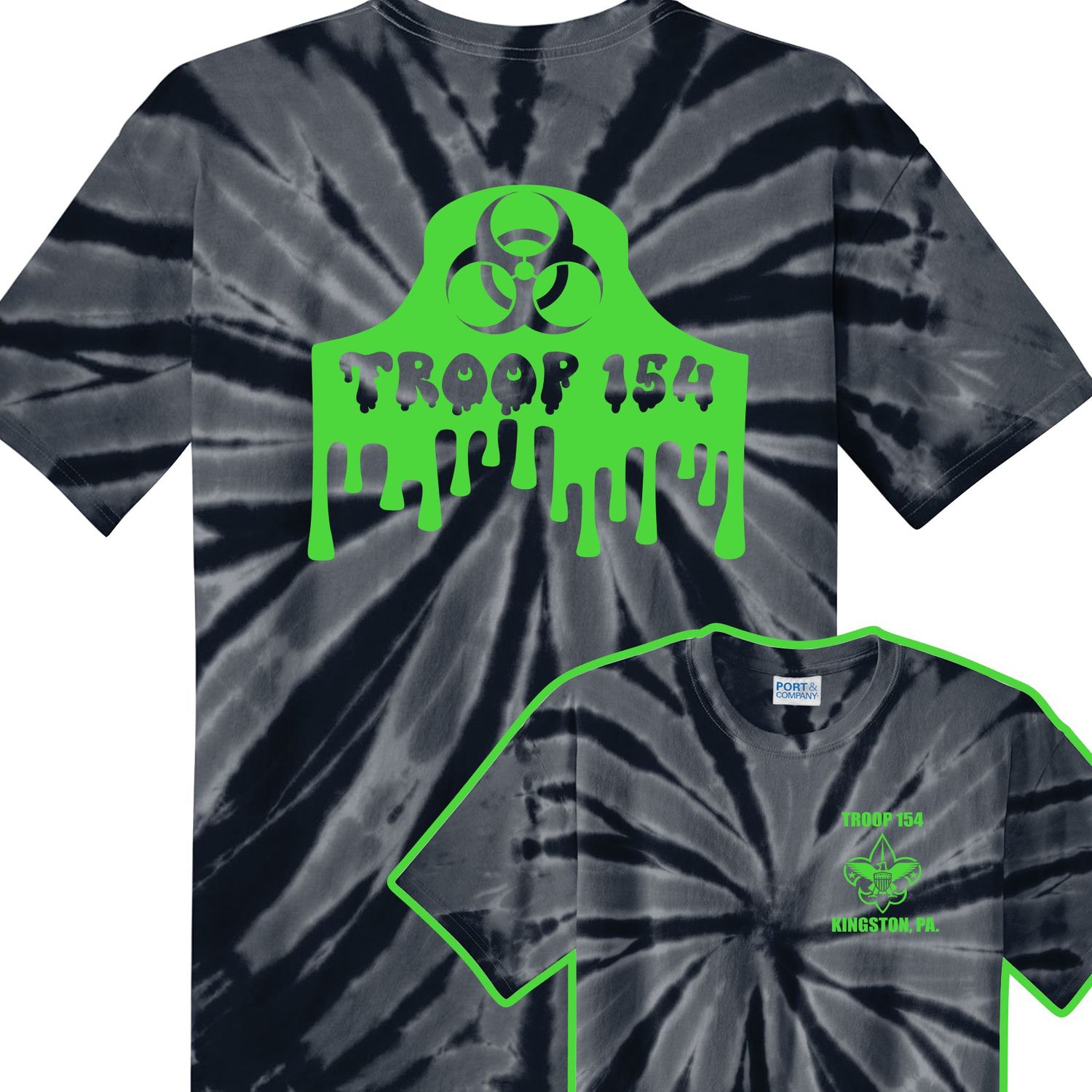 Troop 154 Spiral Tie Dye Tshirt