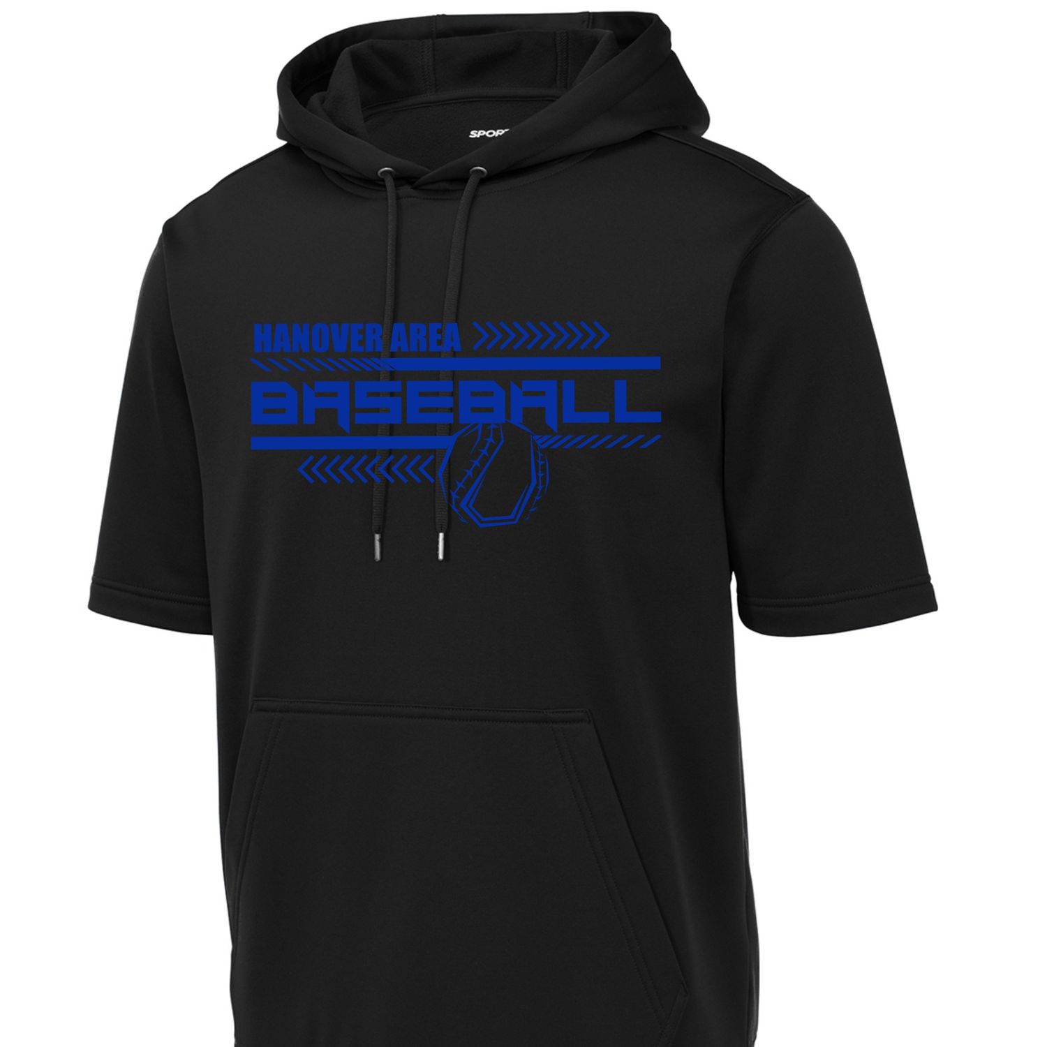 Hanover Baseball Performance Short Sleeve Hoodie