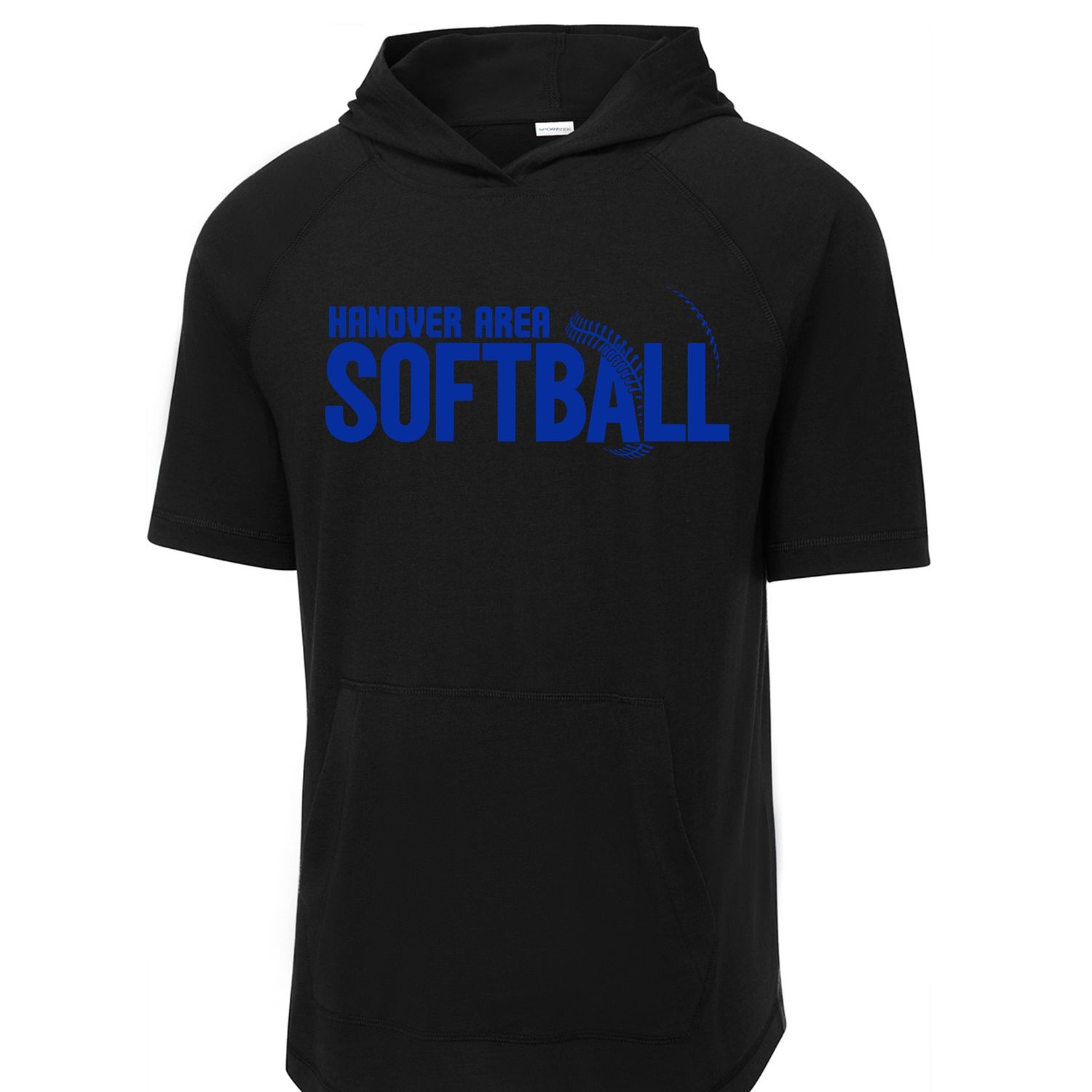 Hanover Softball Stitched Tri Blend Short Sleeve Hoodie