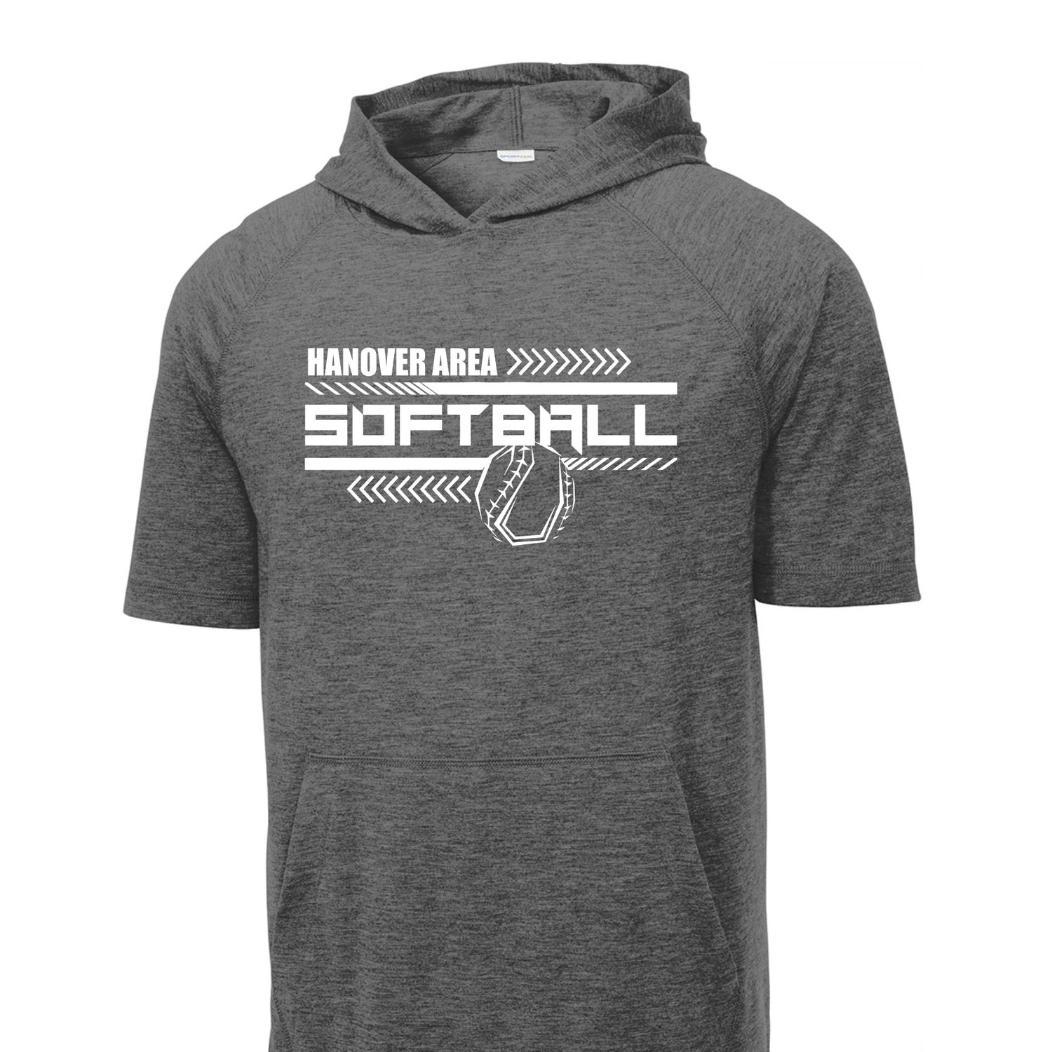 Hanover Softball Tri Blend Short Sleeve Hoodie