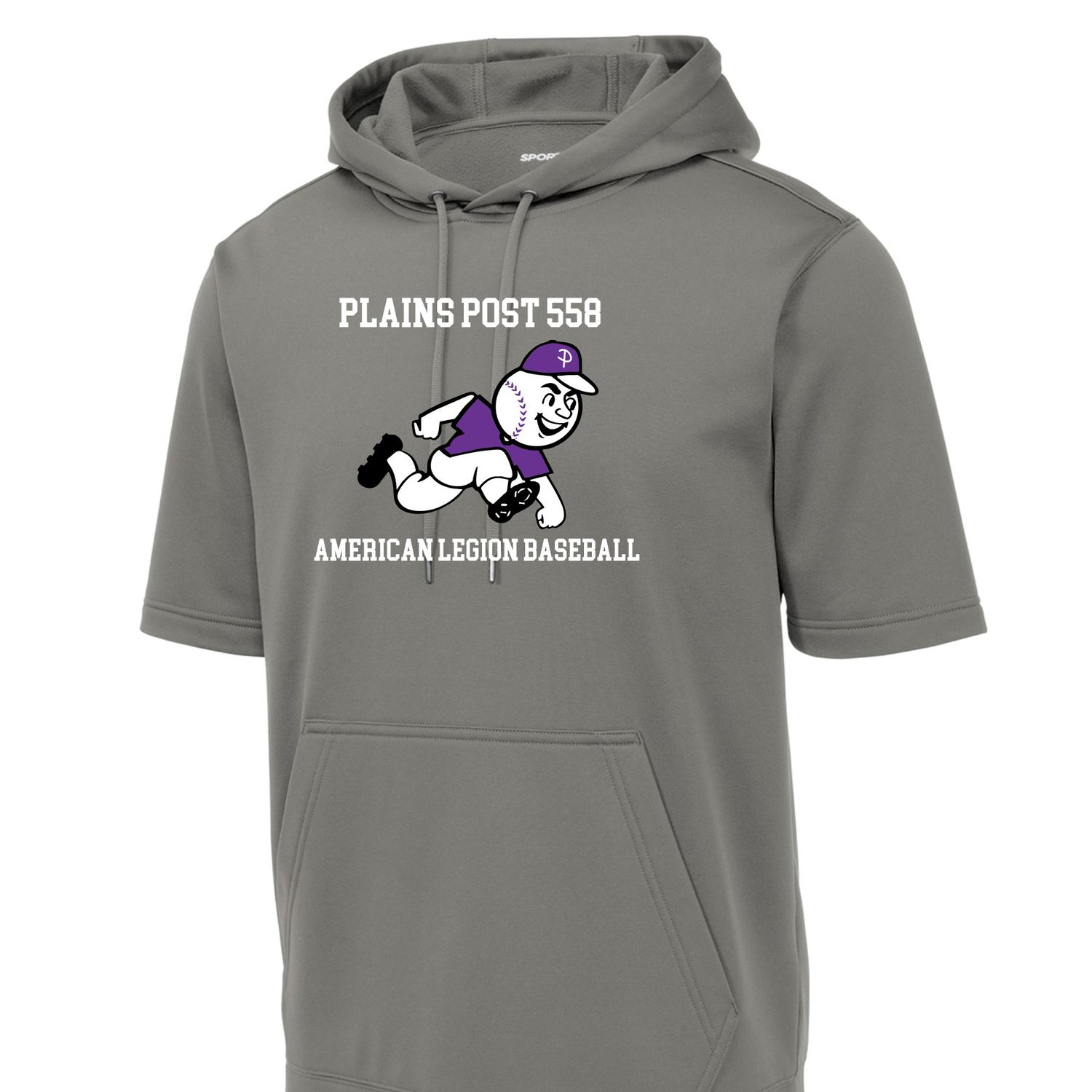 Plains Baseball Performance Short Sleeve Hoodie