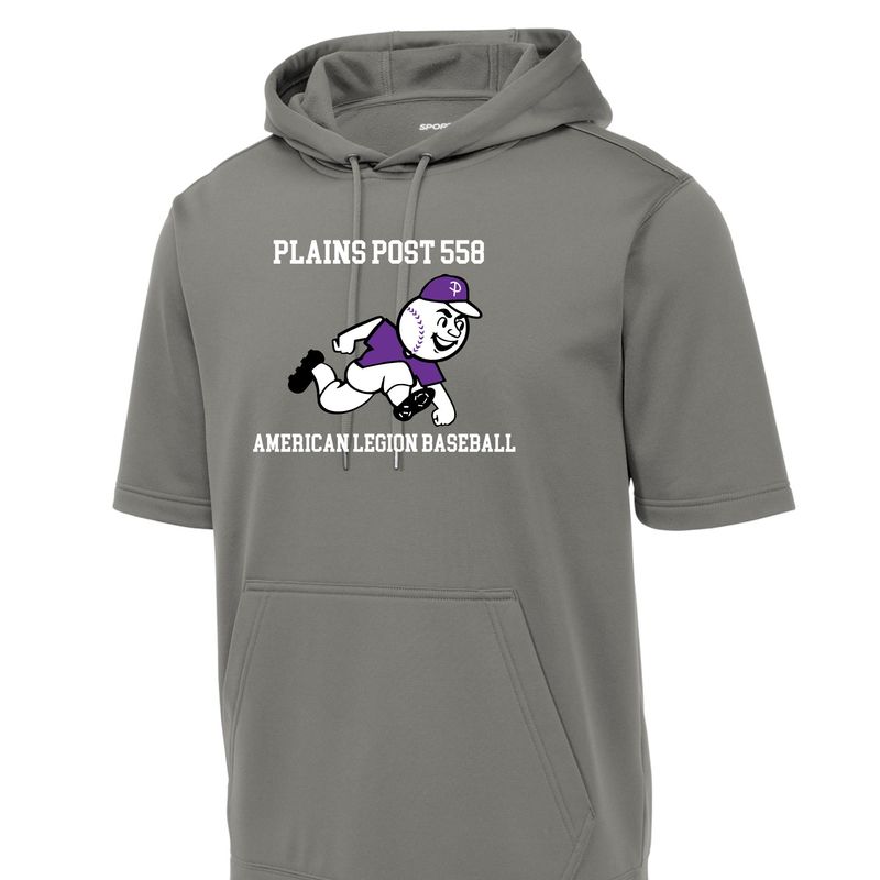 Plains Baseball Performance Short Sleeve Hoodie