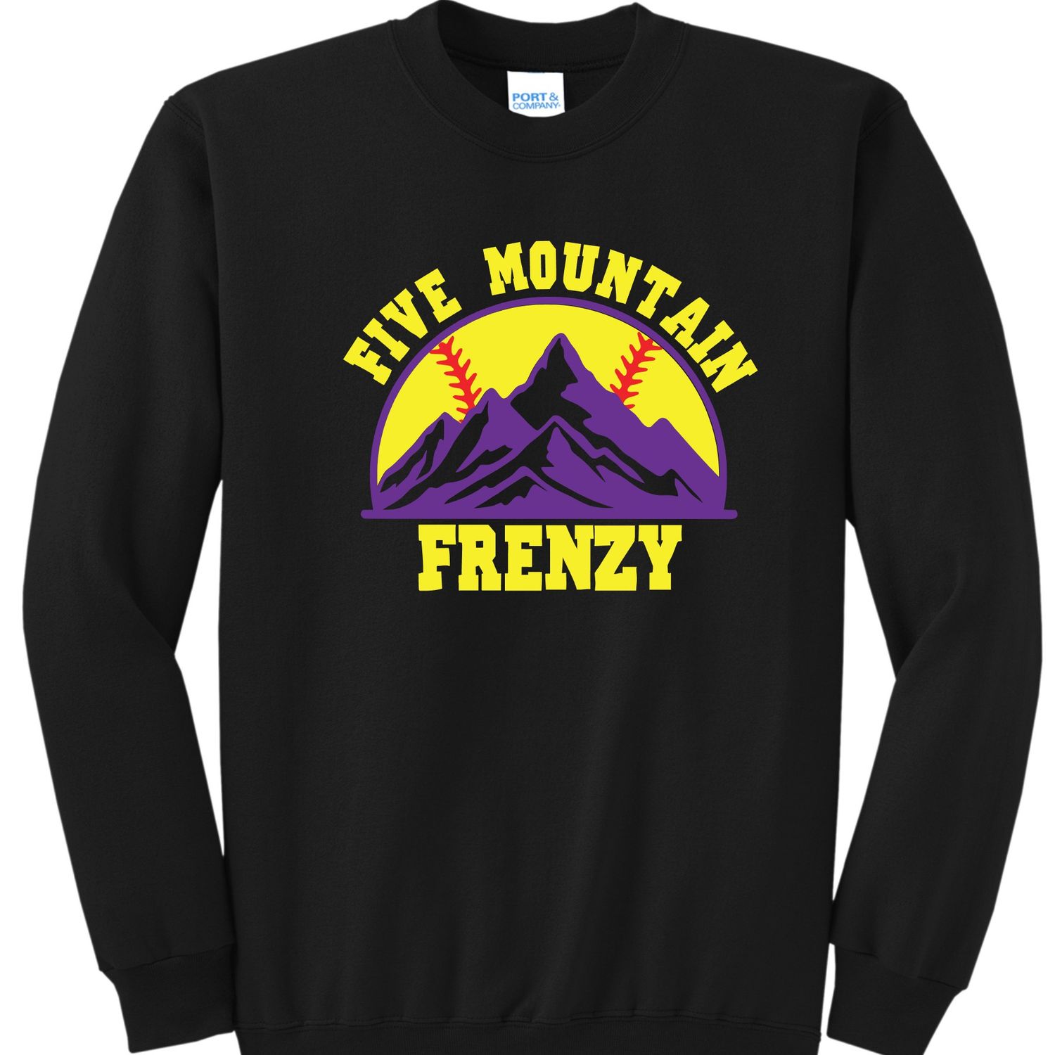 Five Mountain Frenzy Softball Crewneck Sweatshirt