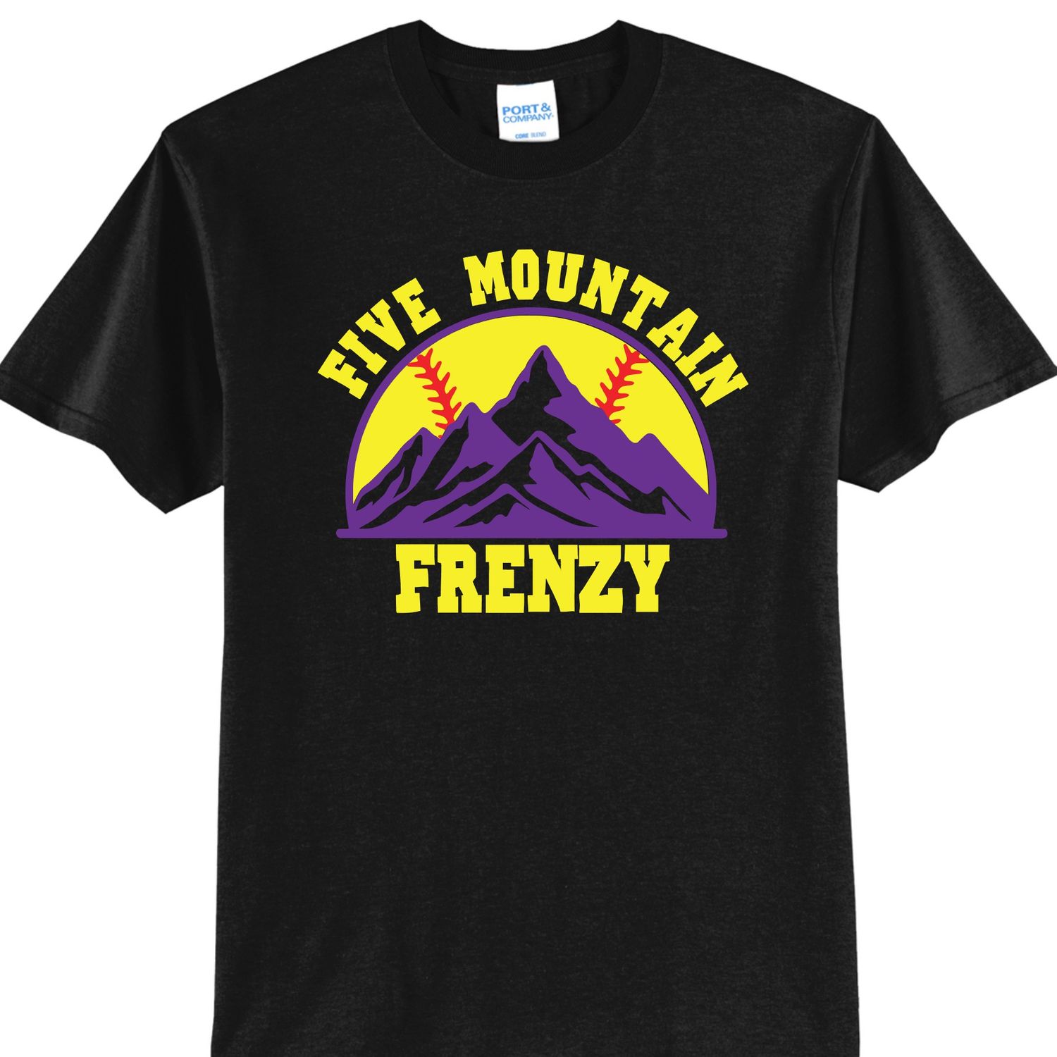 Five Mountain Frenzy Softball Performance Tshirt