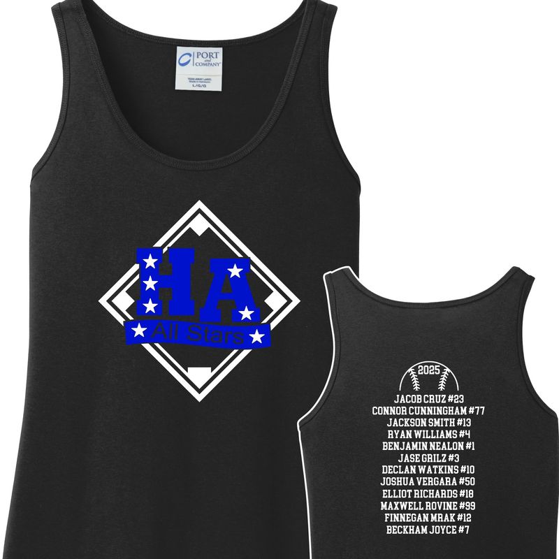 8-10 All Stars Baseball HA Ladies Tank