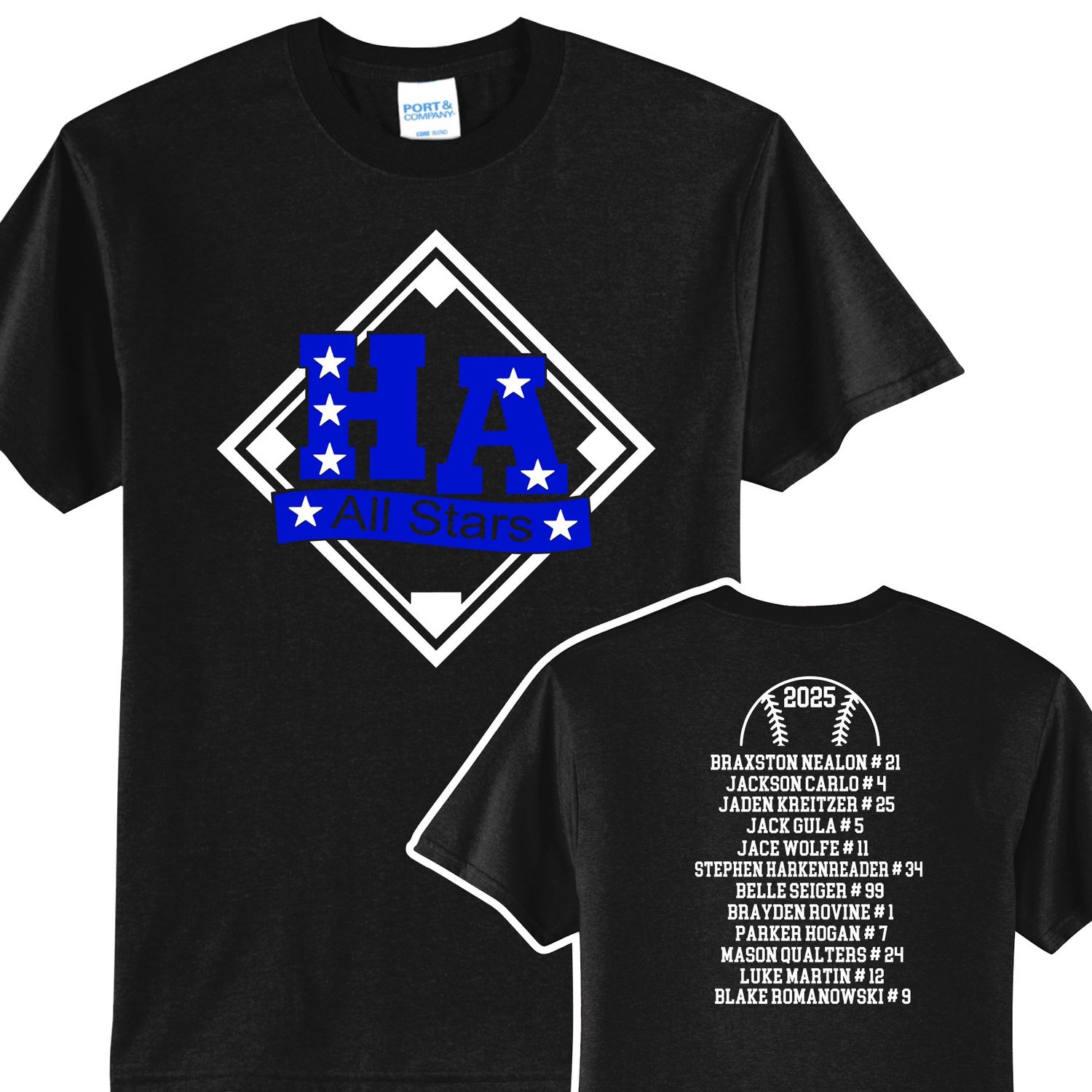 11-12 All Stars Baseball HA Tshirt