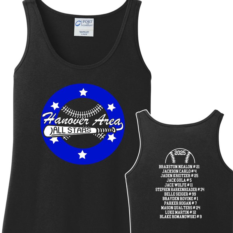 11-12 All Stars Baseball Ladies Tank Top