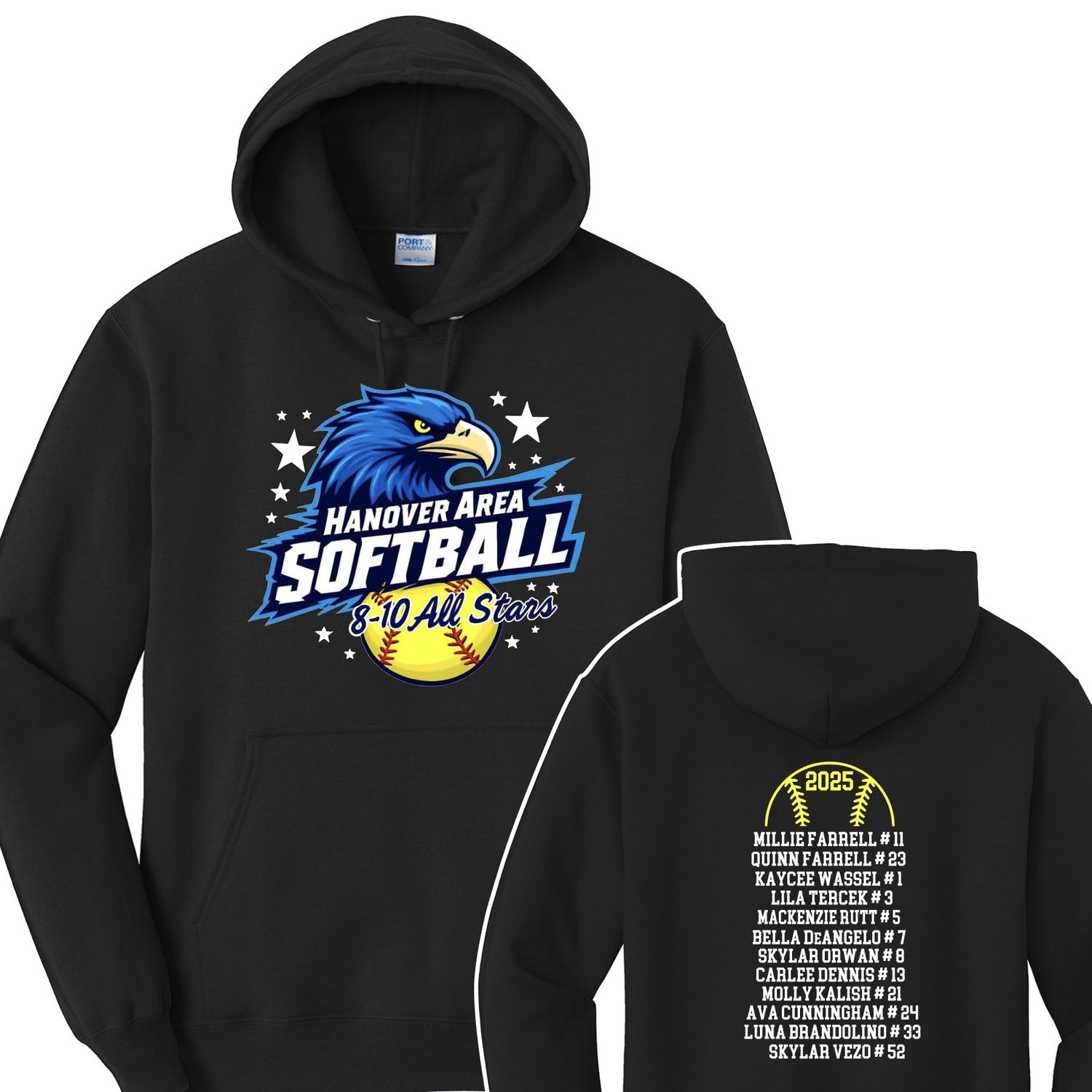 All Stars 8-10 Softball Hoodie