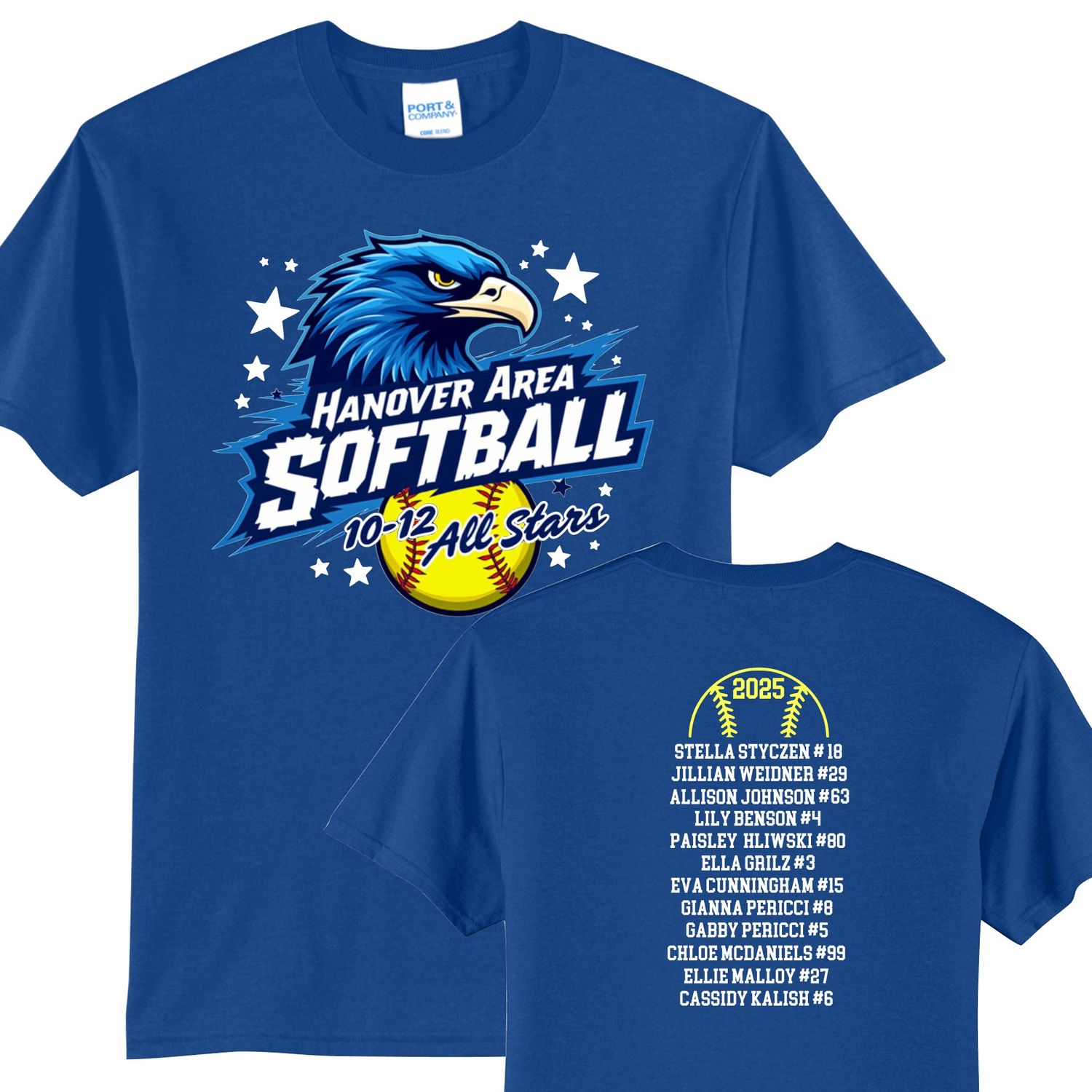 10-12 All Stars Softball Tshirt