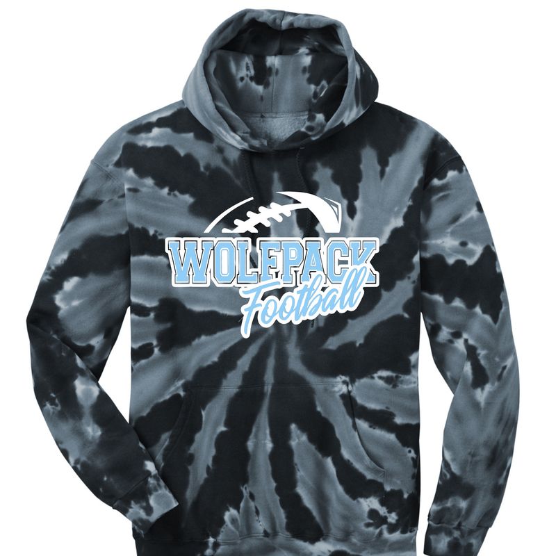 Wolfpack Football Tie Dye Hoodie