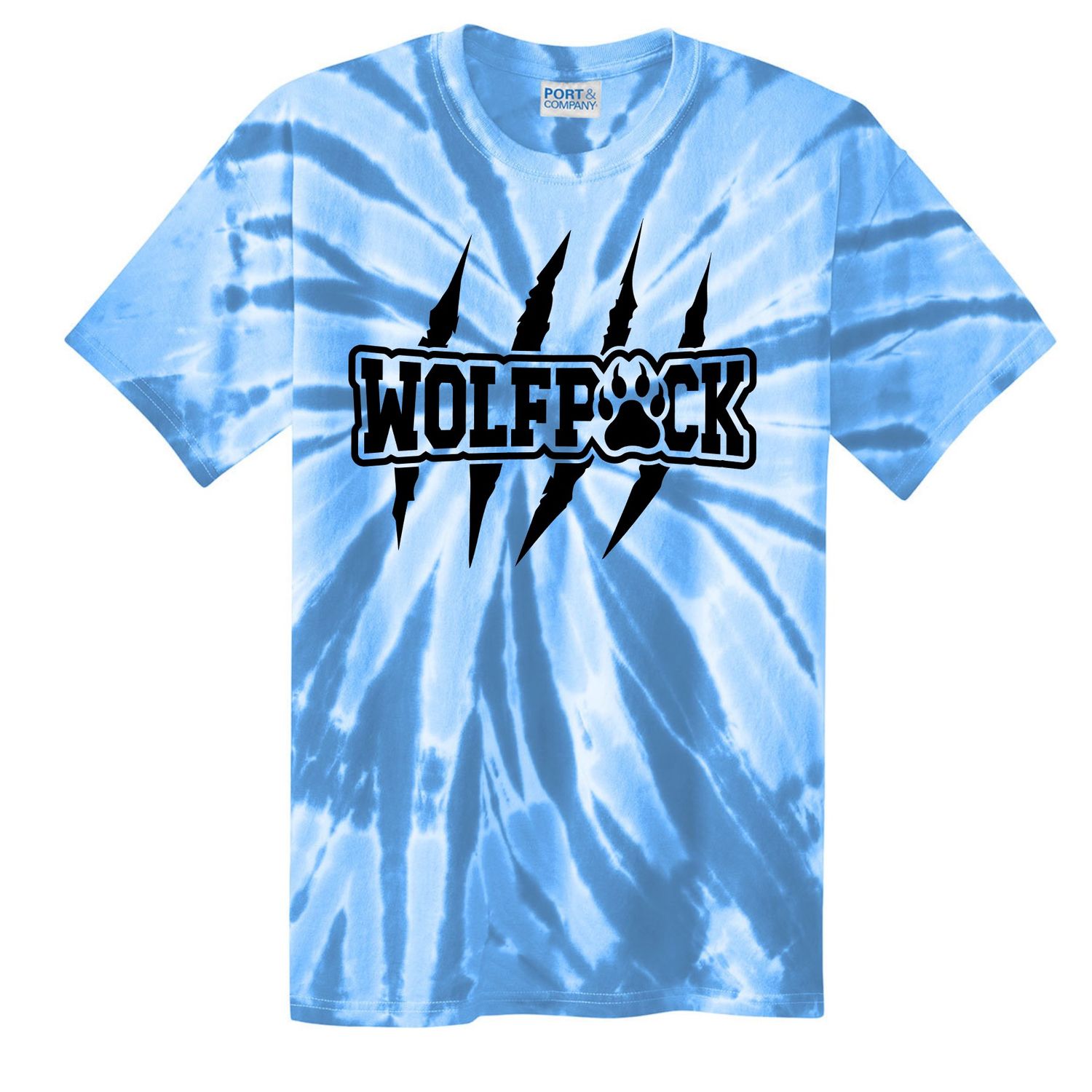 Wolfpack Football Claw Tie Dye Tshirt