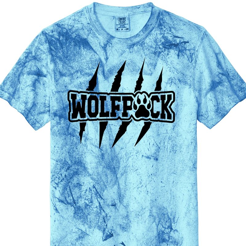 Wolfpack Football Claw Color Black Tshirt