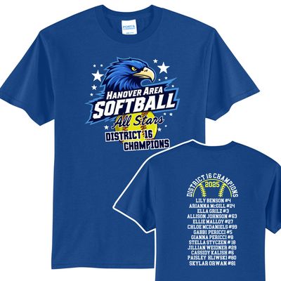 Hanover Area Softball District 16 Championship Tshirt