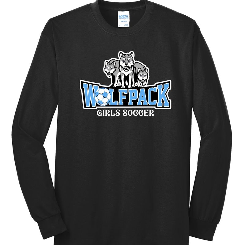 Wolfpack Girls Soccer 3 Wolves Long Sleeve