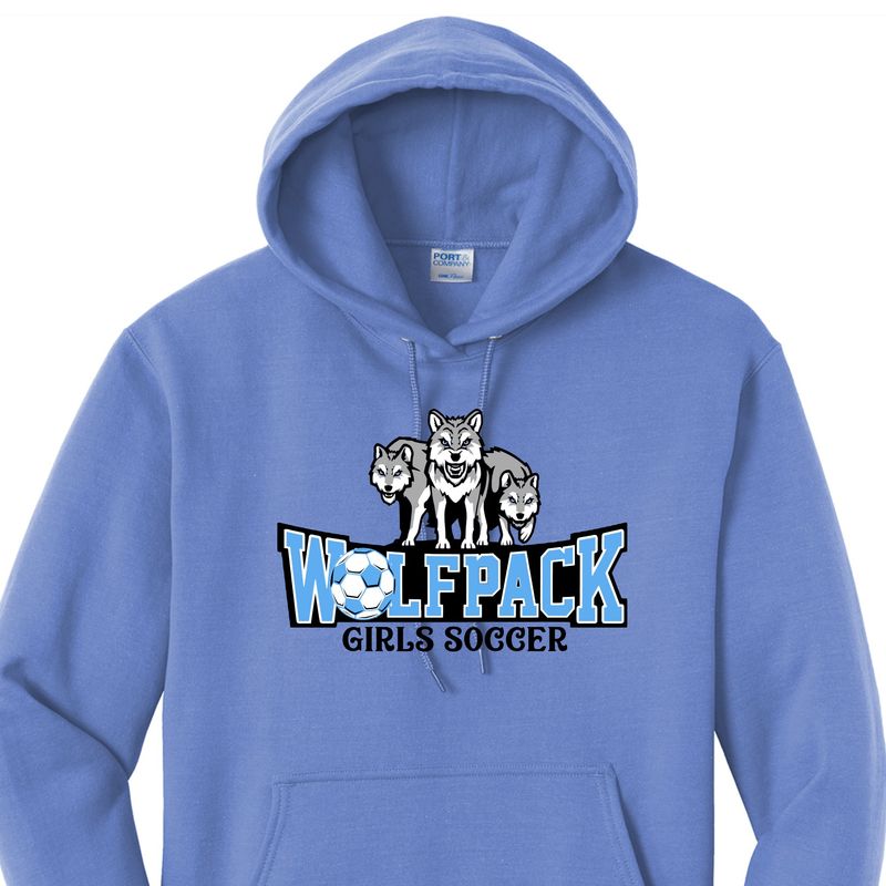 Wolfpack Girls Soccer 3 Wolves Hoodie