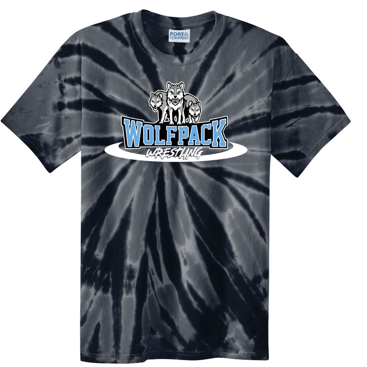 Wolfpack Wrestling Spiral Tie Dye Tshirt