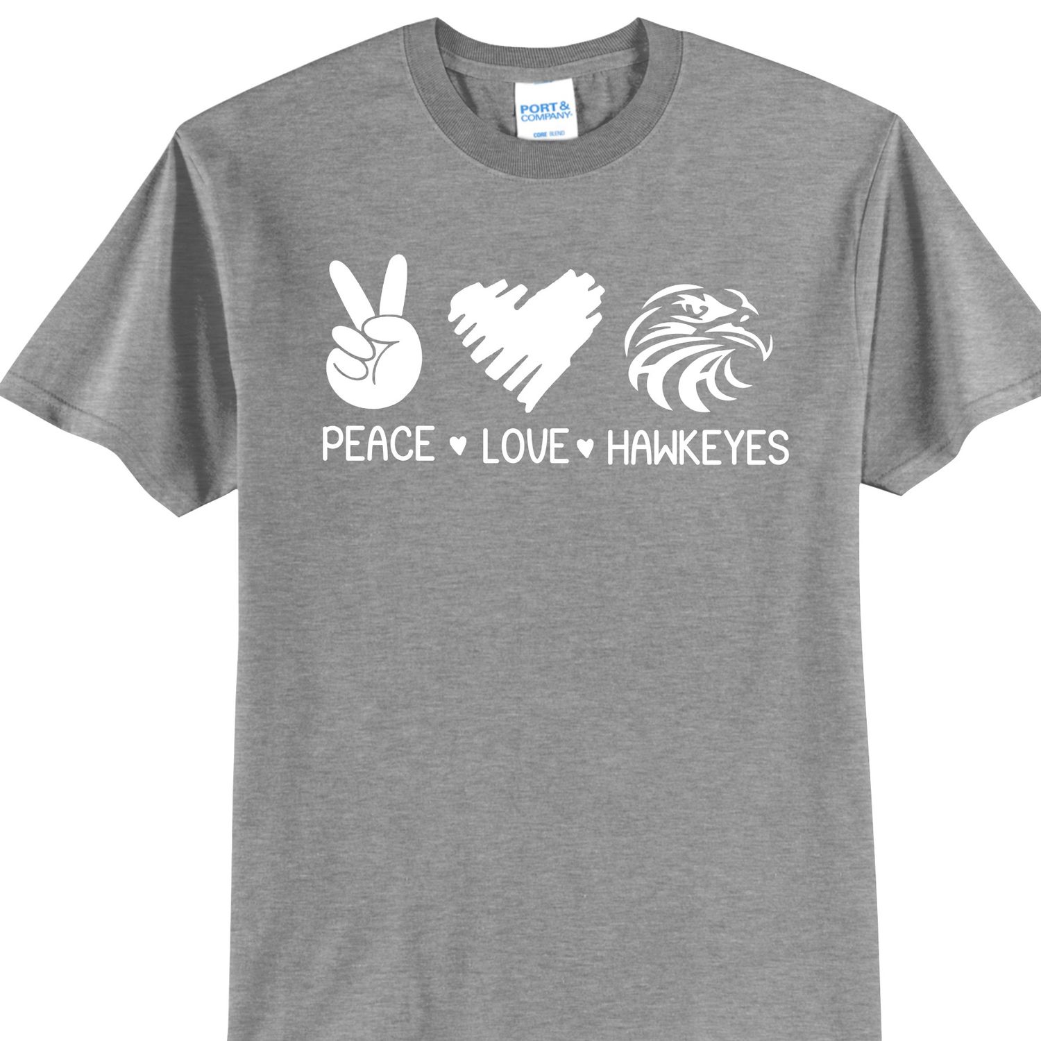 Peace Love Hawkeyes Tshirt