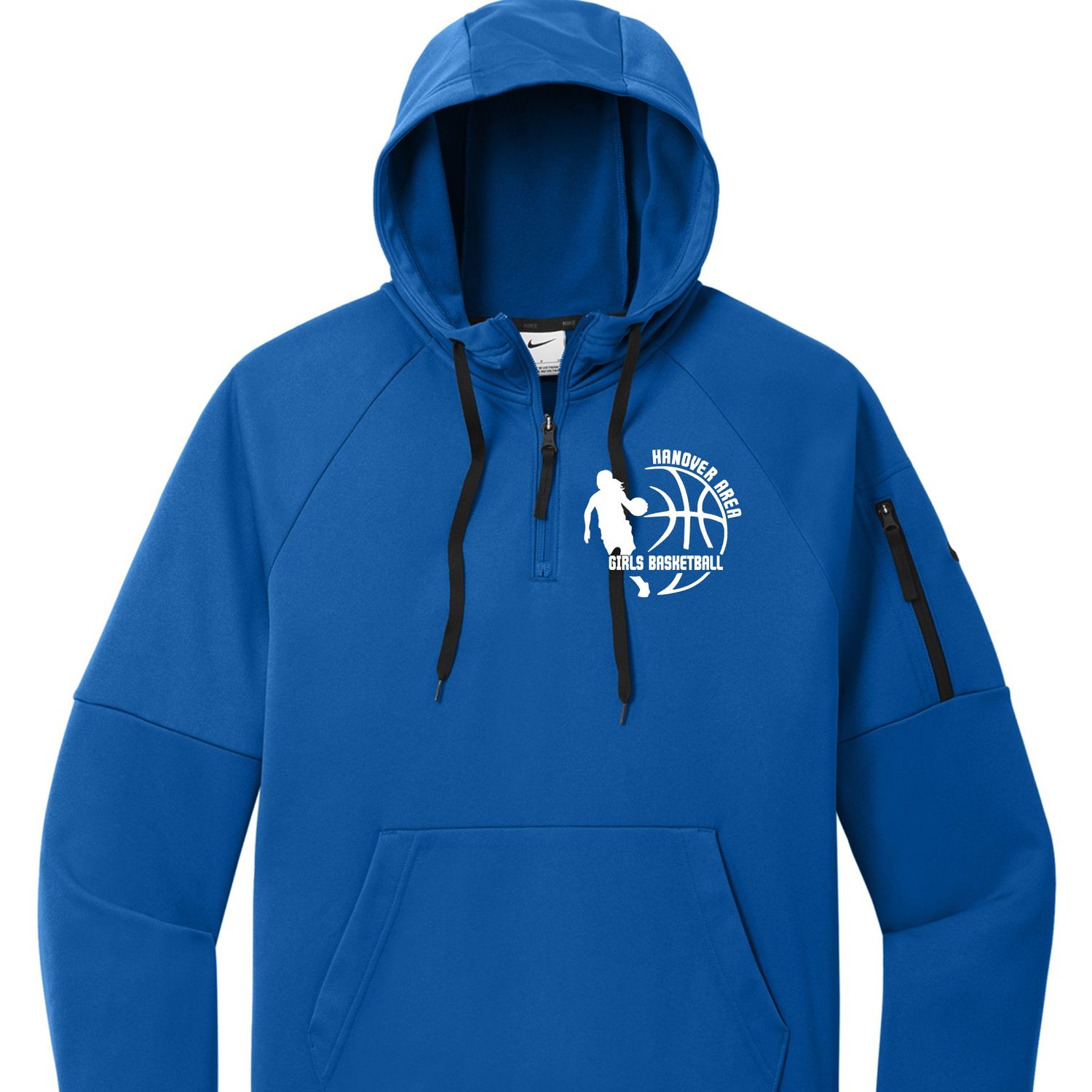 Hanover Area Girls Basketball Nike 1/4 Zip Hoodie