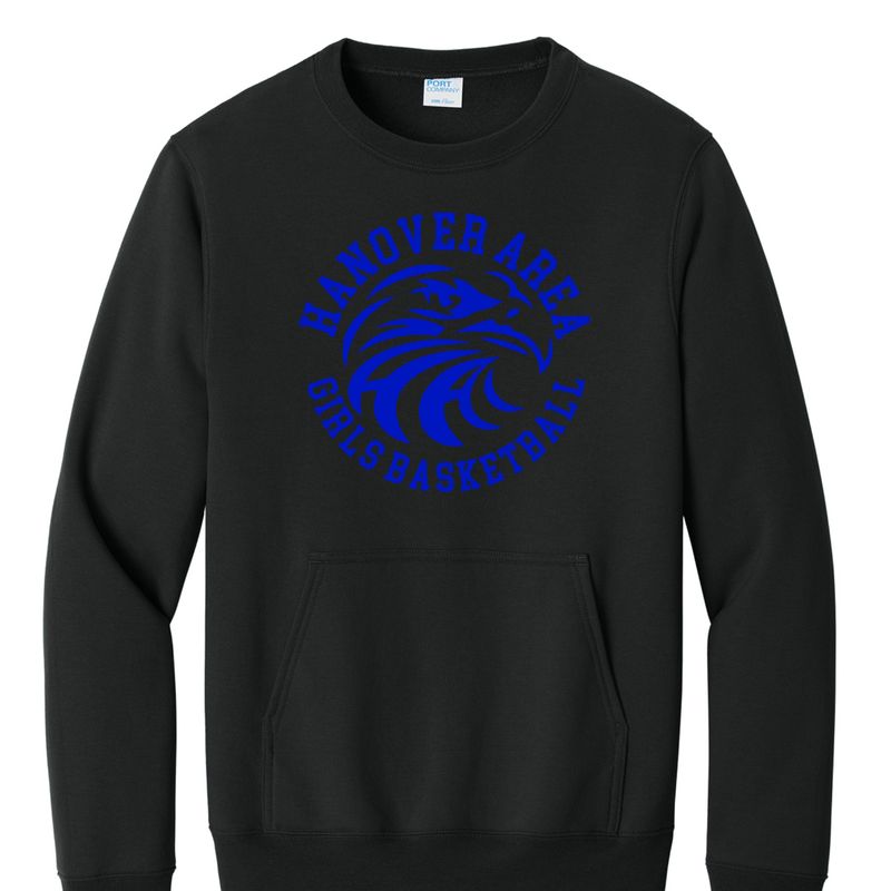 Hanover Area Girls Basketball Pocket Crewneck (Noodie)