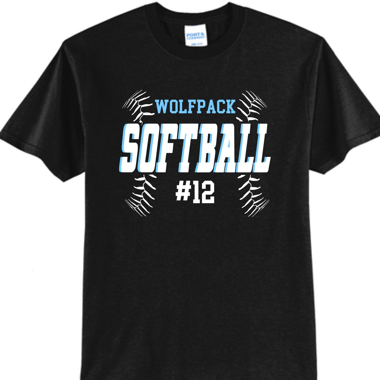 Wolfpack Softball Stitched Tshirt