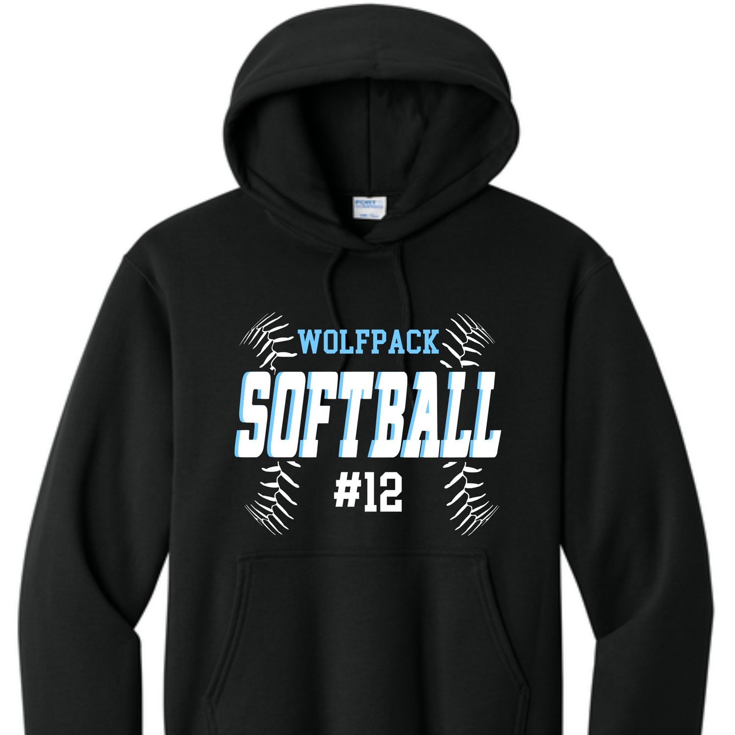 Wolfpack Softball Stitched Hoodie