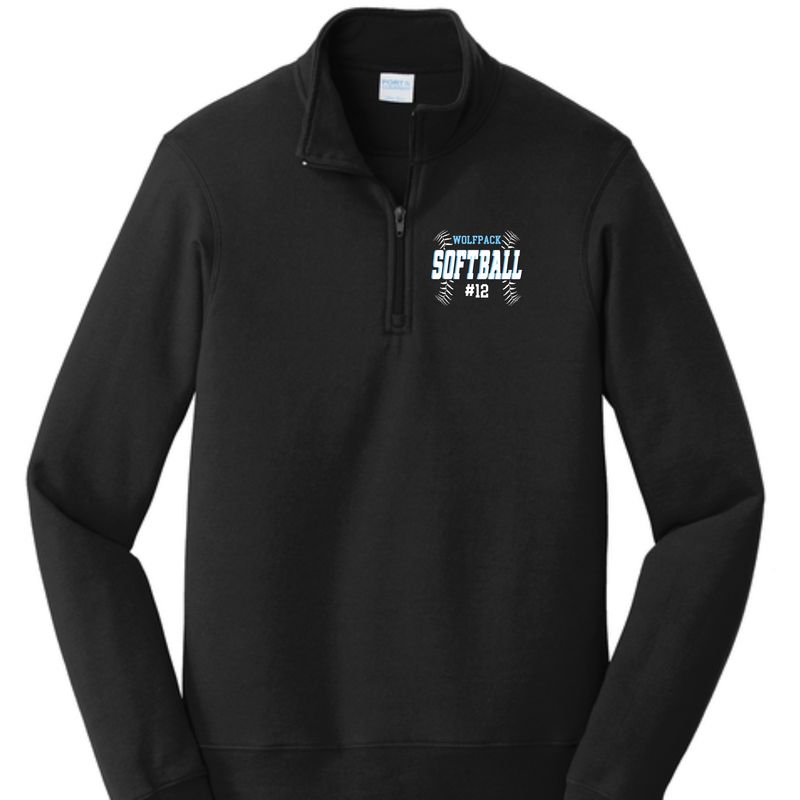 Wolfpack Softball Stitched 1/4 Zip