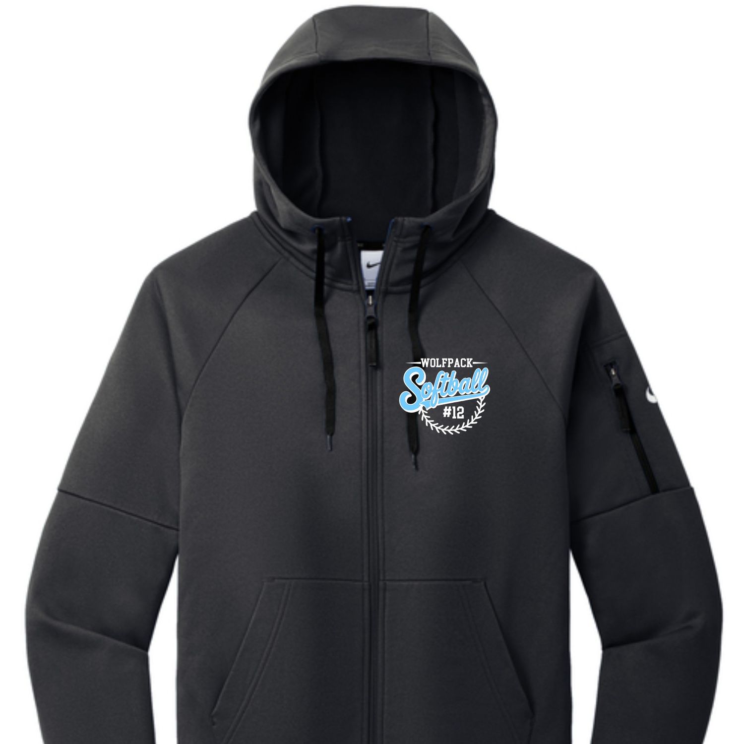 Wolfpack Softball Nike Performance Full Zip Hoodie