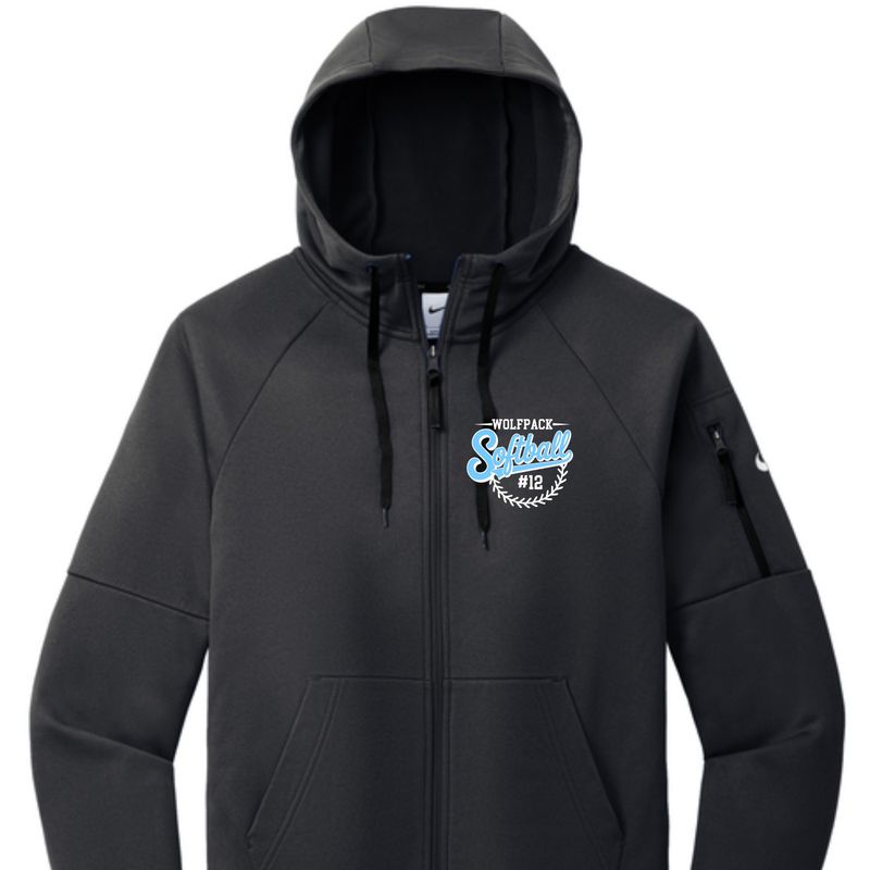 Wolfpack Softball Nike Performance Full Zip Hoodie