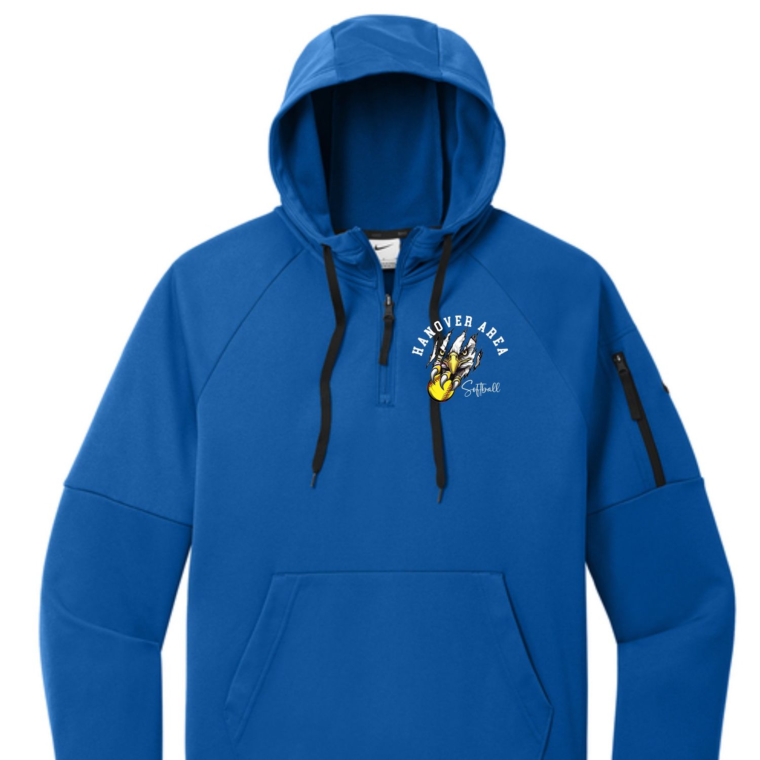 Hanover Area Lady Hawks Softball Claw Nike 1/4 Zip Hoodie