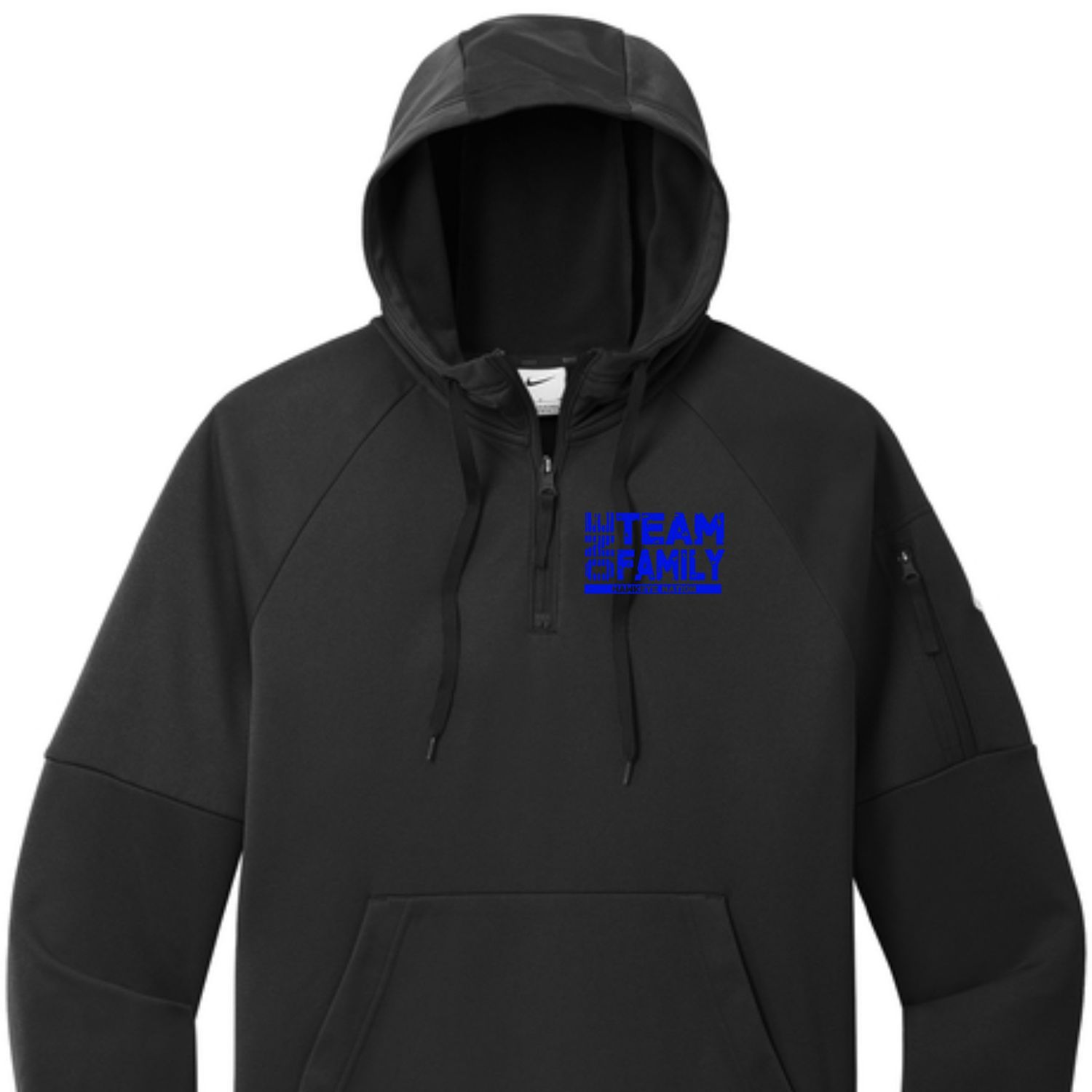 Hanover Area Lady Hawks Softball one Team One Family Nike 1/4 Zip Hoodie