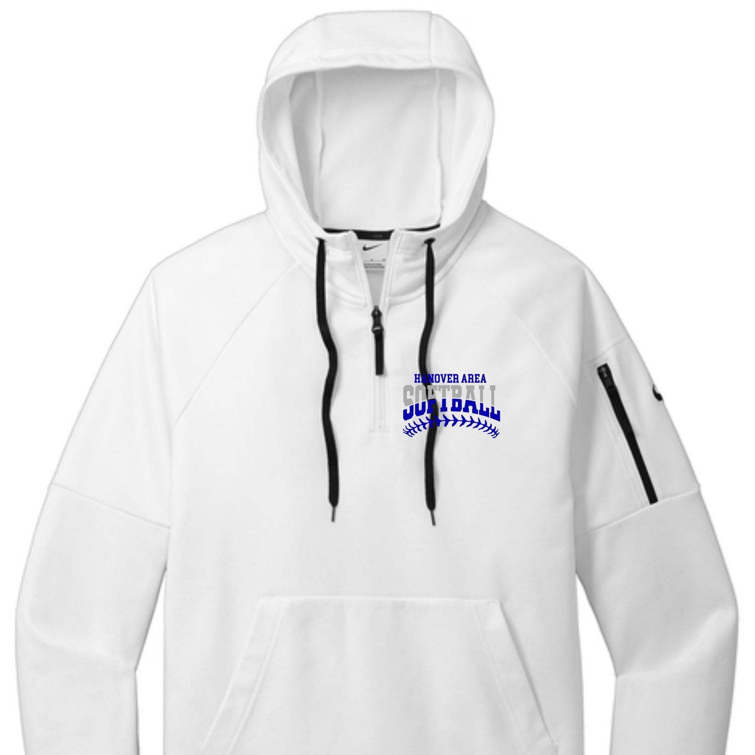 Hanover Area Softball Stitched Nike Performance 1/4 Zip Hoodie