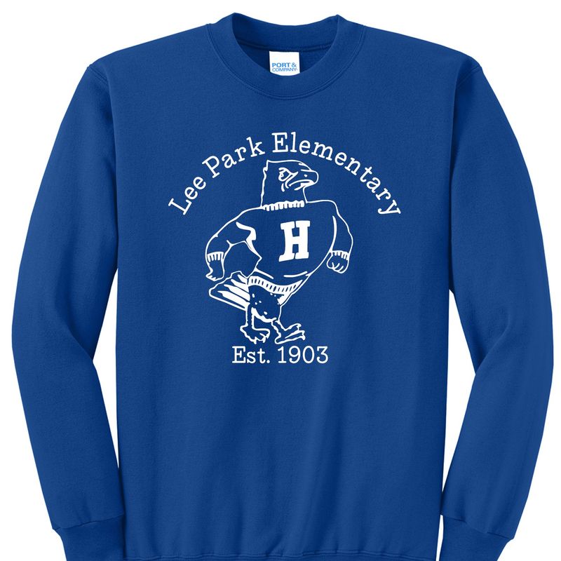 Lee Park Elementary Vintage Hawk Crewneck Sweatshirt