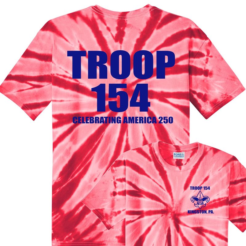 Troop 154 Celebrating America Tie Dye Tshirt