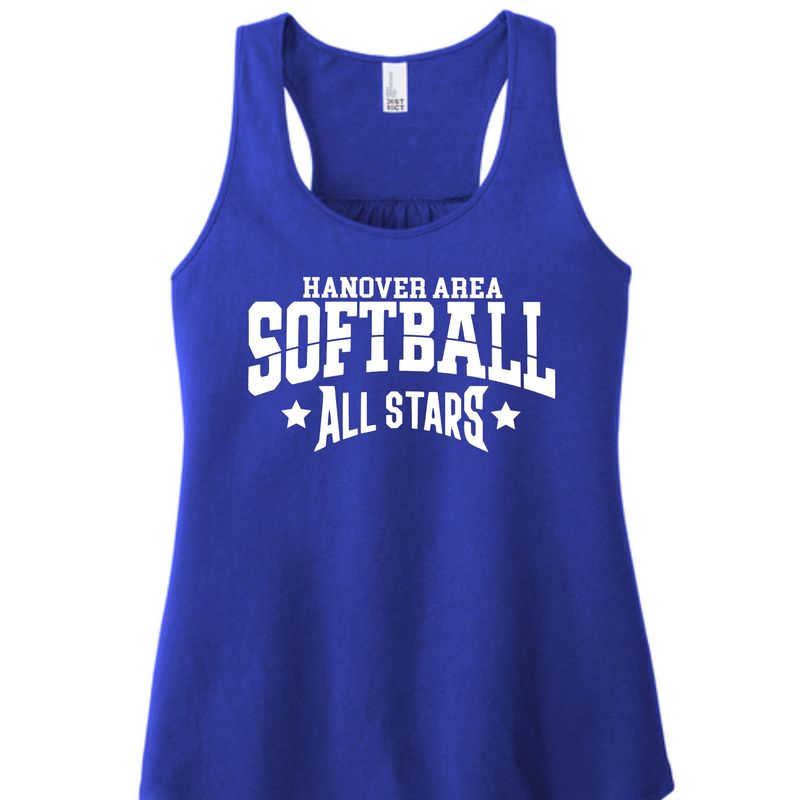 Hanover Area Little League All Stars Softball Gathered Racerback Tank