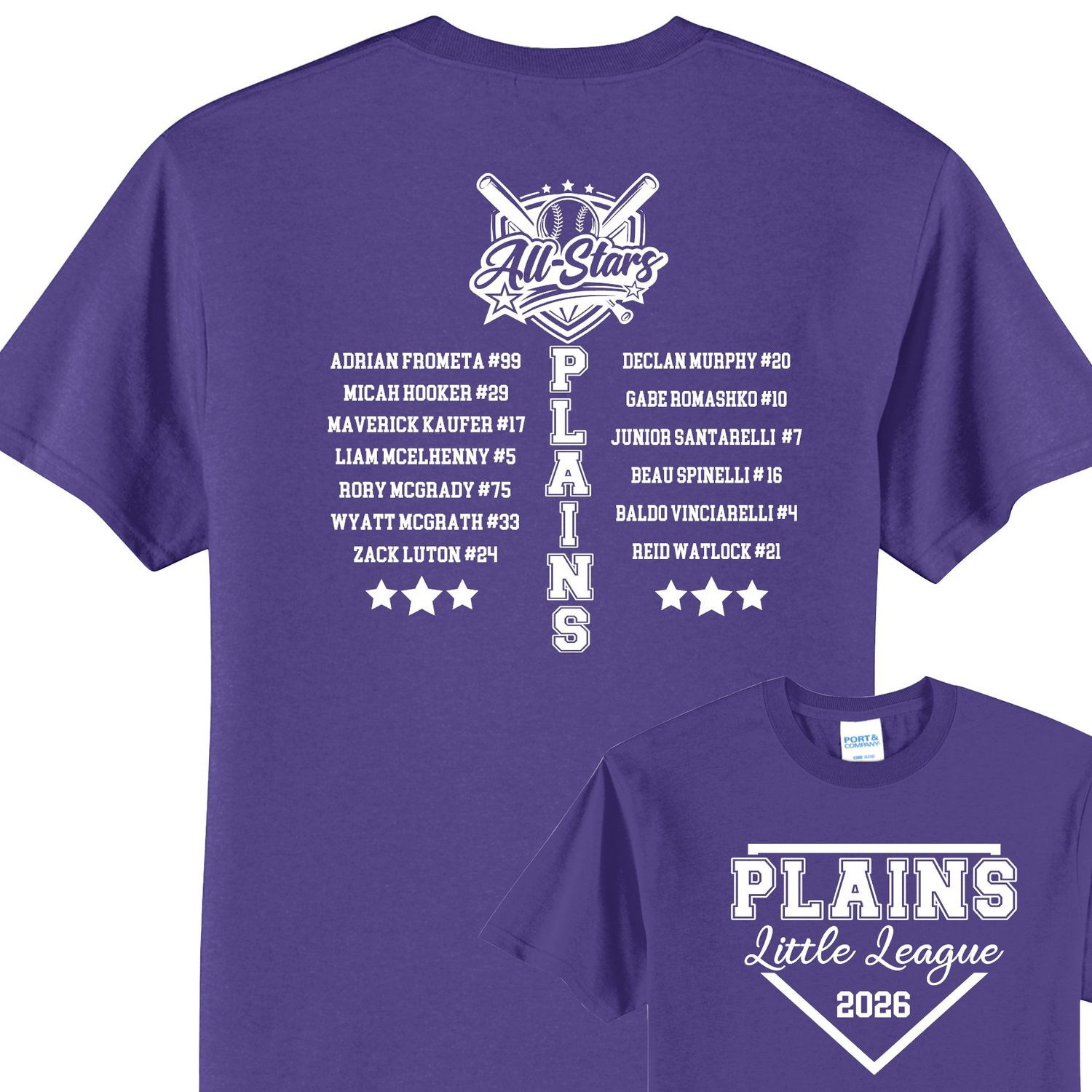 Plains Little League All Stars 9-10 Tshirt