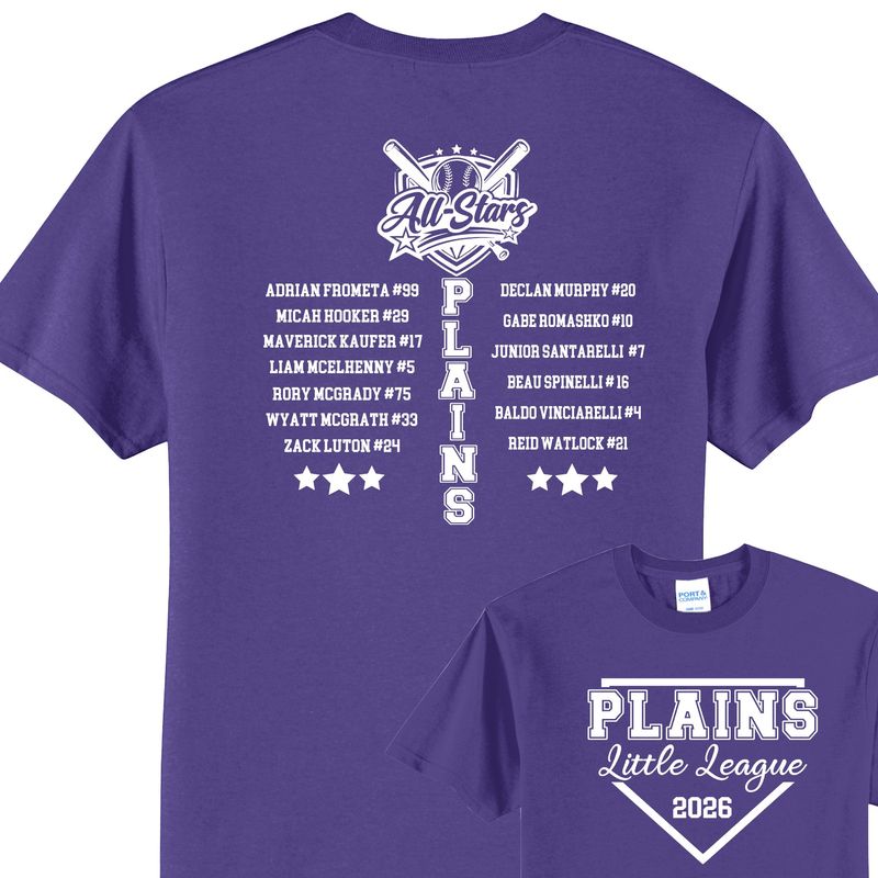 Plains Little League All Stars 9-10 Tshirt