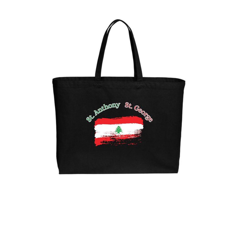 St Anthony St George Jumbo Canvas Tote Bag