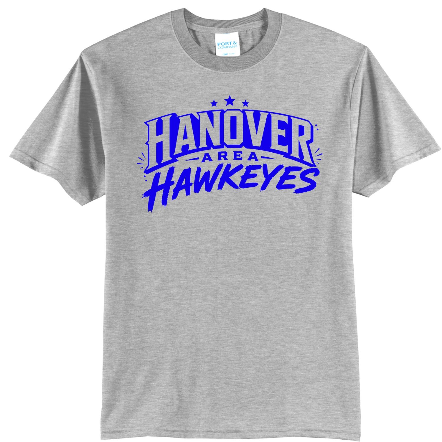 Hanover Area Hawkeyes Sport Gray Tshirt