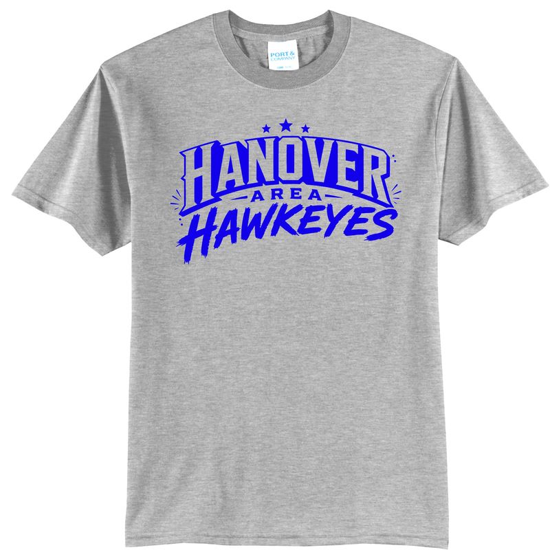 Hanover Area Hawkeyes Sport Gray Tshirt