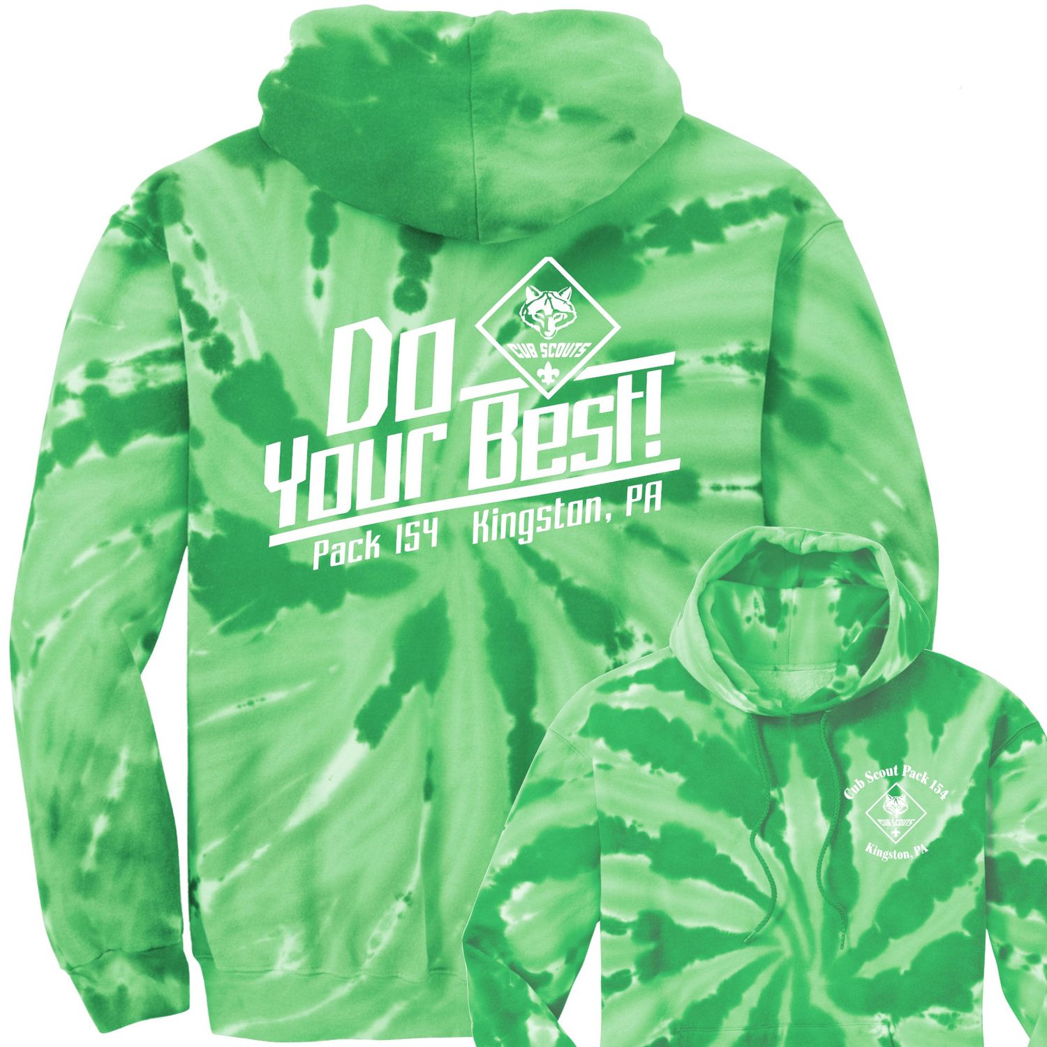 Cub Scouts Pack 154 Tie Dye Hoodie