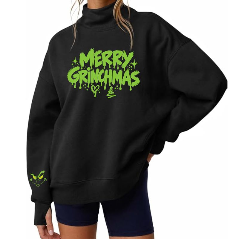 Merry Grinchmas Mockneck Sweatshirt