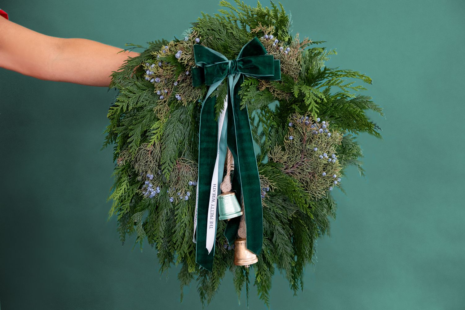 Green Cedar/Juniper with Bells: 22"