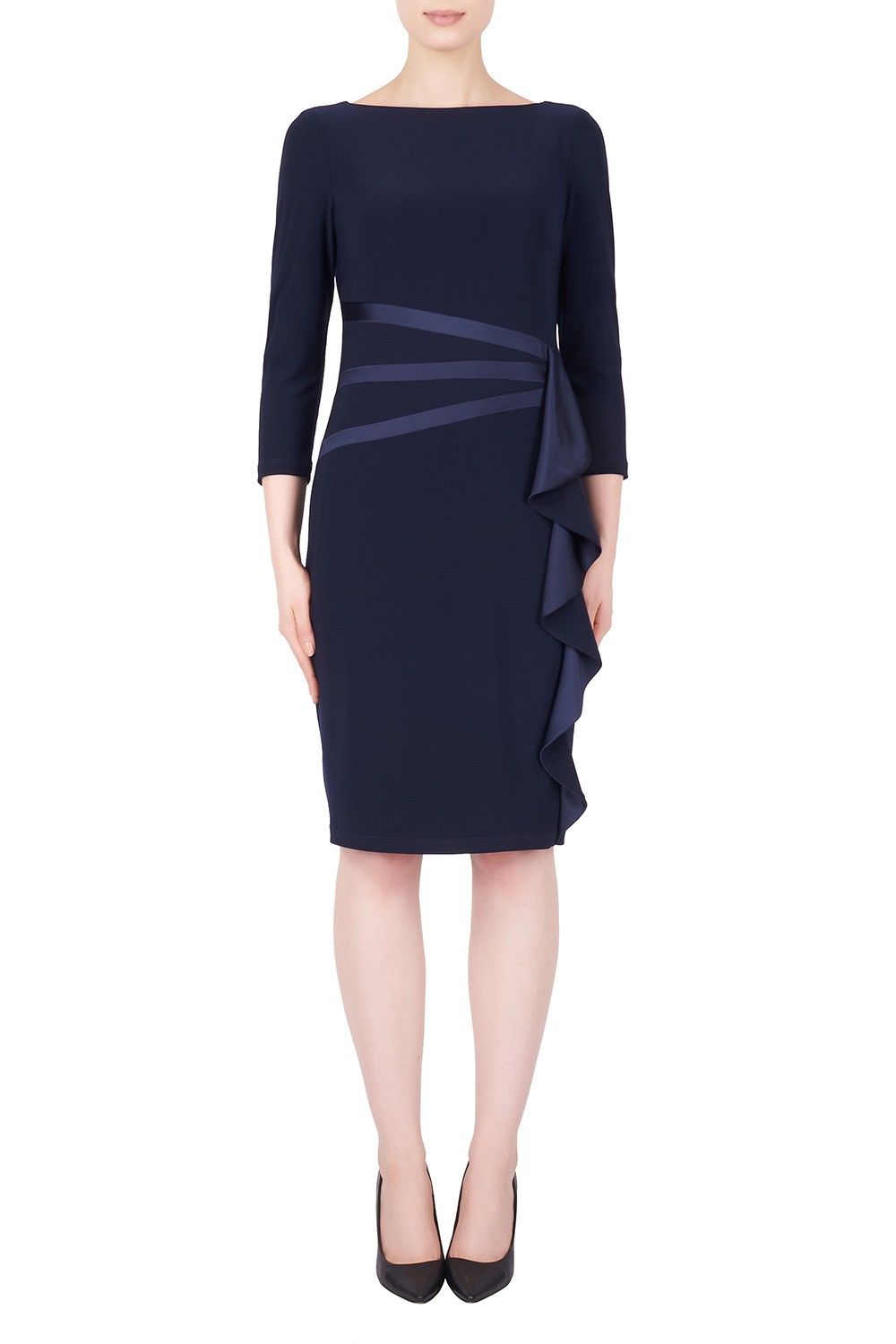 Joseph Ribkoff LDS dress 184471, Color: Marine, Size: 10