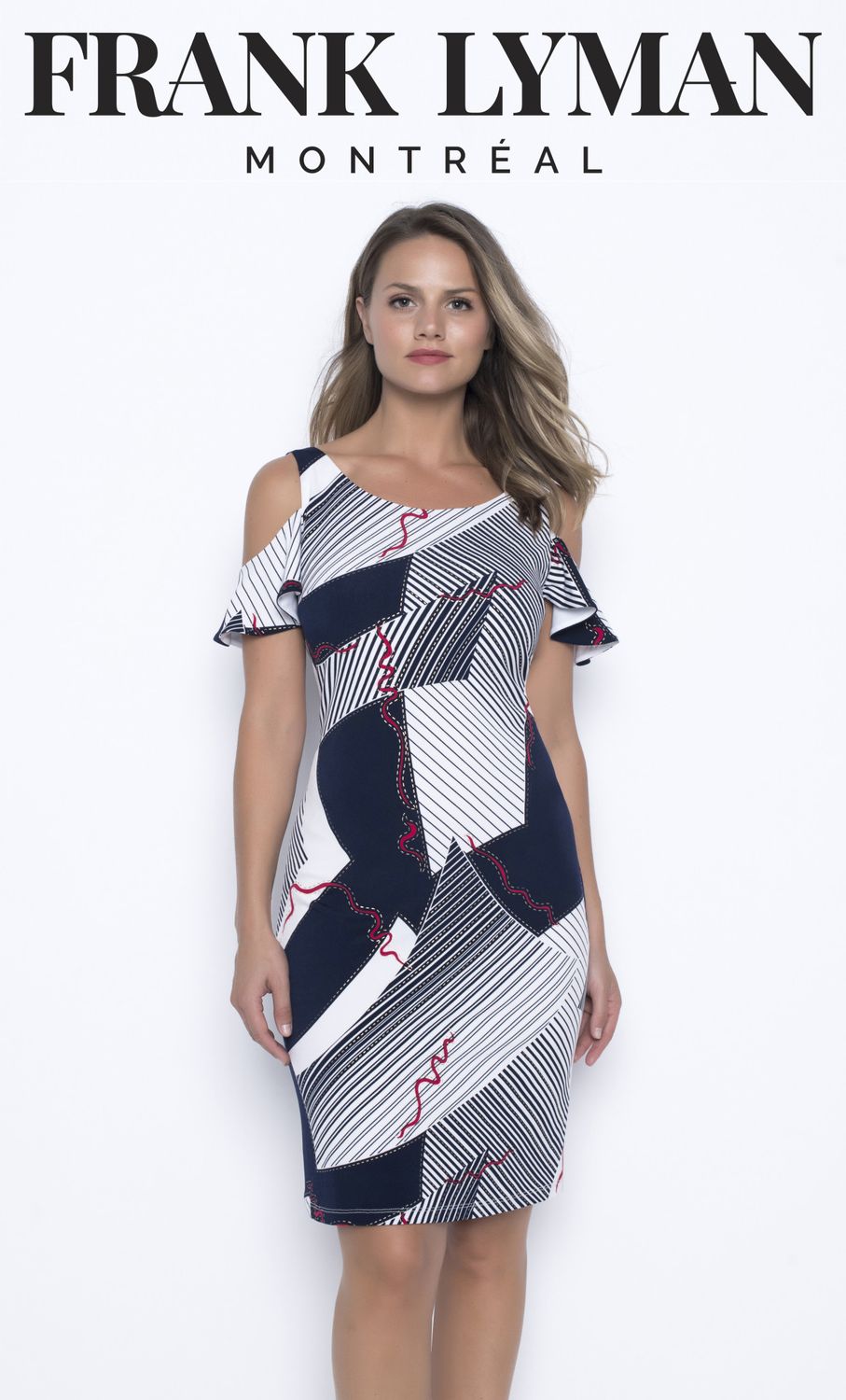 Frank Lyman 201387 navy/white dress